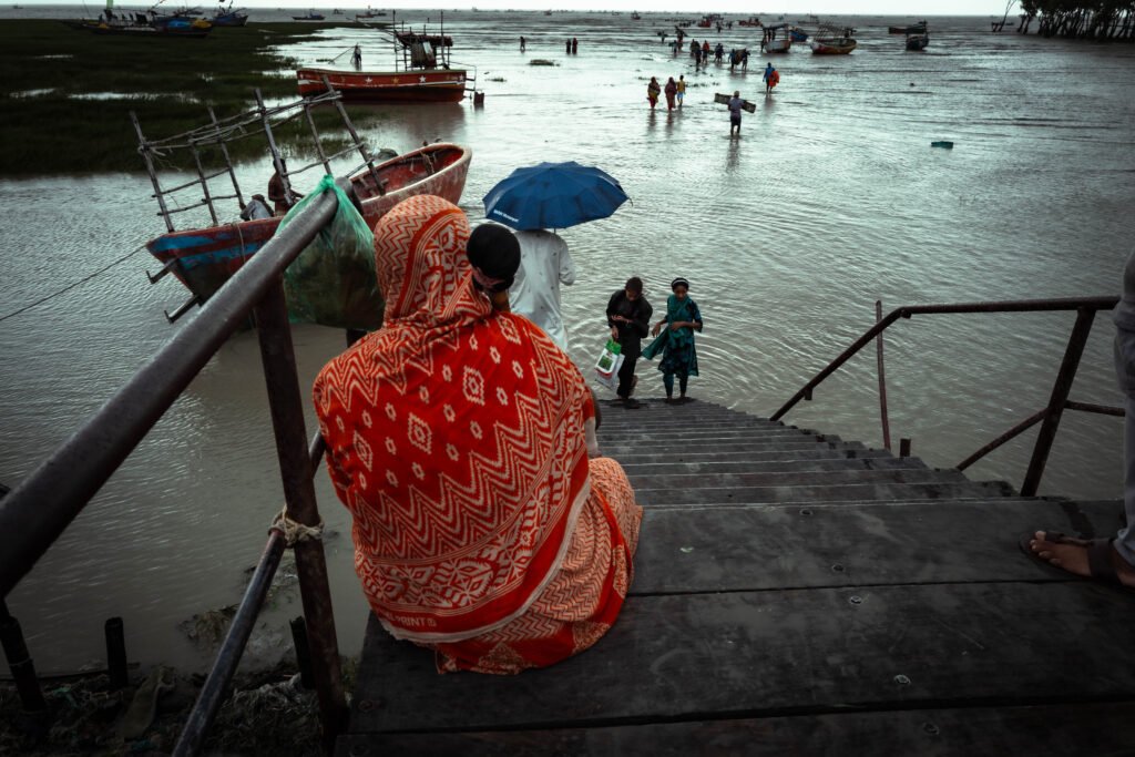 an woman and her child sitting